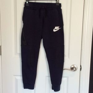 Nike navy joggers boys large